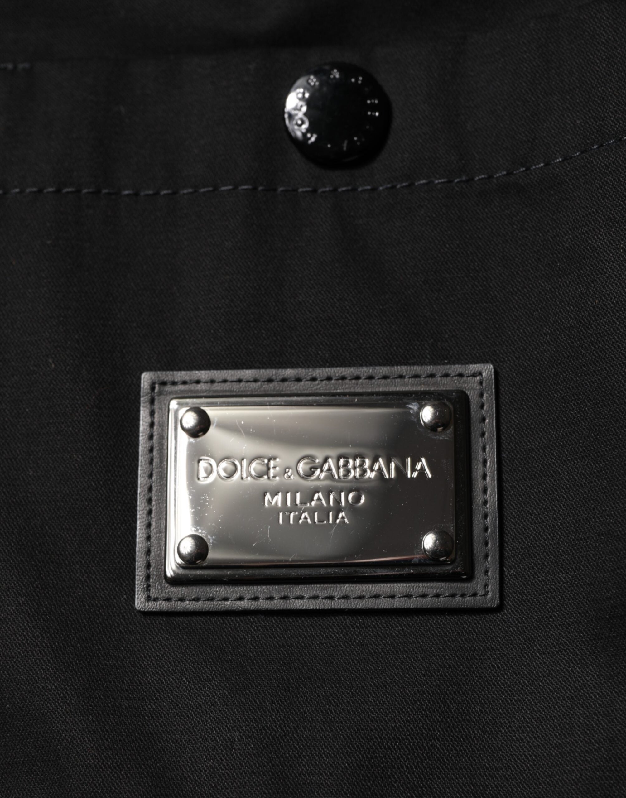 Dolce & Gabbana Black Short Sleeve Button Men's Casual Shirt